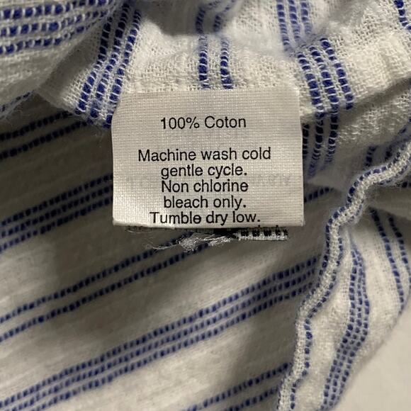 J Crew S Womens Embroidered Striped Tunic Top Dress Breathable 100% Cotton - Picture 8 of 8